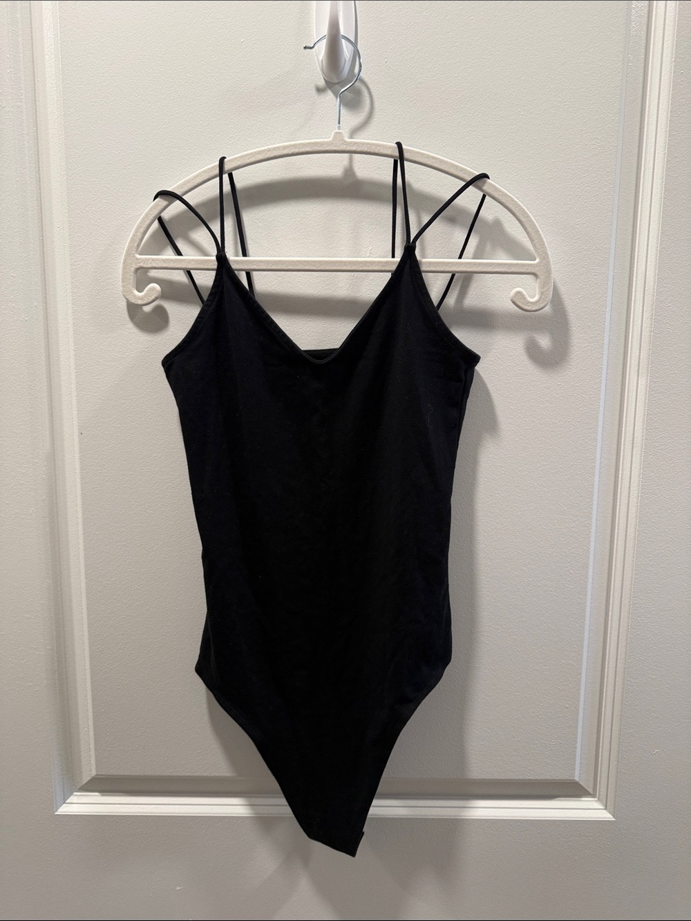 American Eagle Outfitters Black Double-Strap Bodysuit